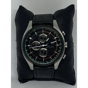 Armani Exchange AX1608 Men's Leather Analog Black Dial Quartz Wrist Watch JK184